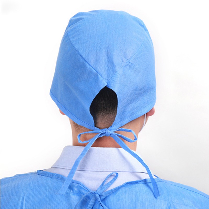 带绑带防护性外科帽